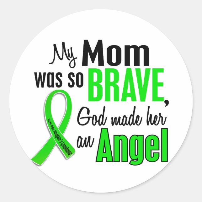 Sticker Rond Ange 1 non-Hodgkins Lymphoma Maman (Devant)