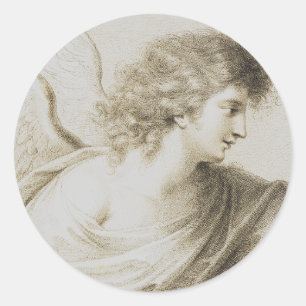 Sticker Rond ange chrétien par Francesco Bartolozzi