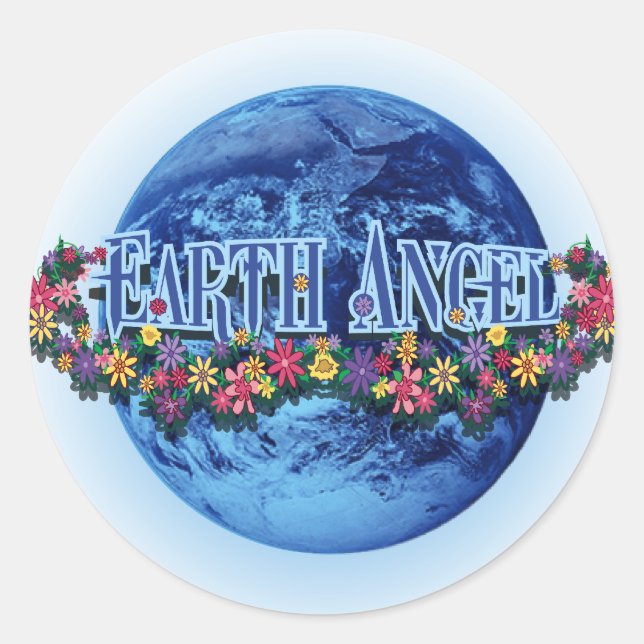 Sticker Rond Ange de la Terre (Devant)