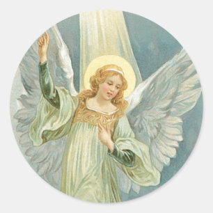 Sticker Rond Ange de Noël