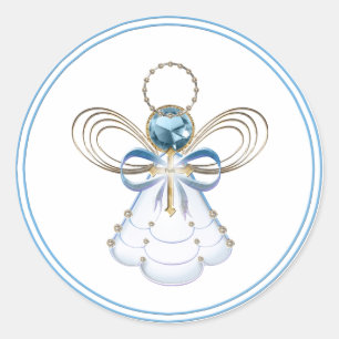 Sticker Rond Ange de Noël de la foi