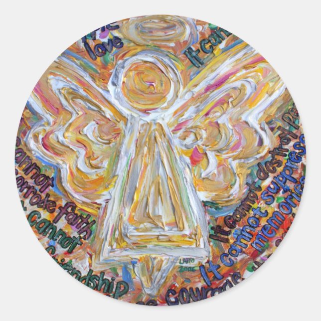 Sticker Rond Ange du cancer du sud-ouest (Devant)