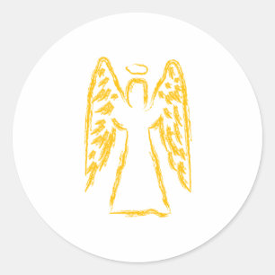 Sticker Rond Ange gardien