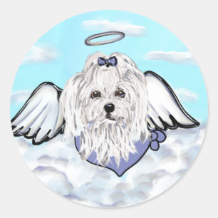 Sticker Rond Ange maltais