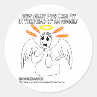 Sticker Rond Ange Pinhead