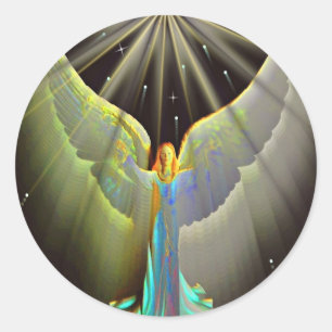 Sticker Rond Angel de l'autocollant de puissance