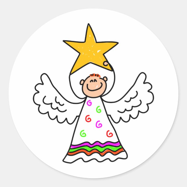 Sticker Rond Angel Kid (Devant)