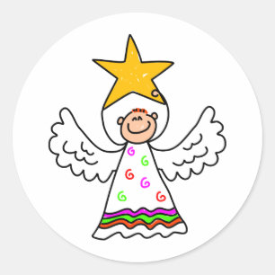 Sticker Rond Angel Kid