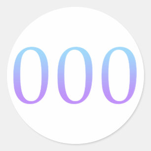 Sticker Rond Angel Numéro 000 - Unicité