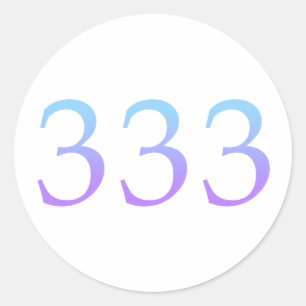 Sticker Rond Angel Numéro 333 - Support