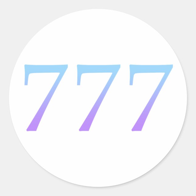 Sticker Rond Angel Numéro 777 - Chuck (Devant)