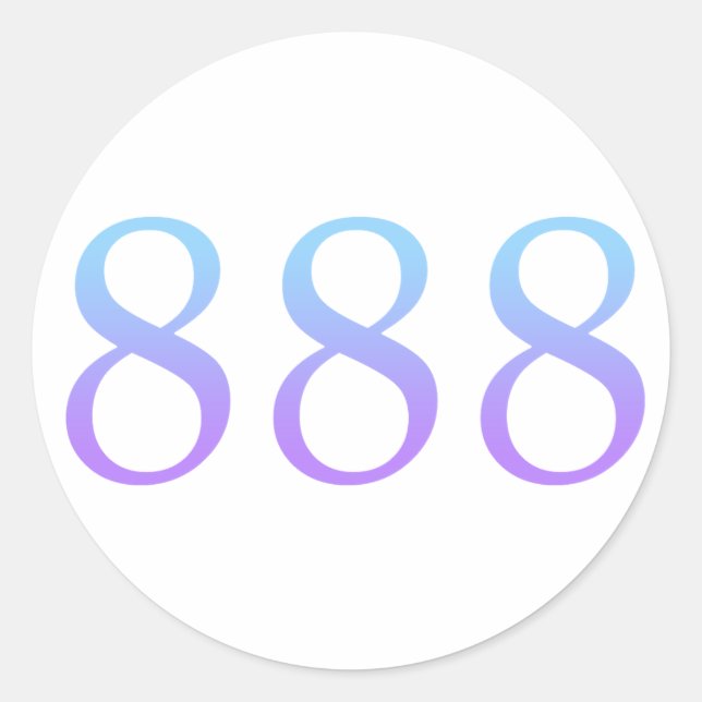 Sticker Rond Angel Numéro 888 - Solde (Devant)