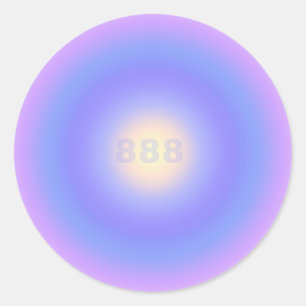 Sticker Rond Angel Numéro 888 Solde - Angel Numéros Dégradé