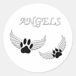 Sticker Rond Angel Pet Animaux