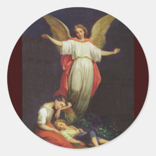 Sticker Rond Angel victorien Guardian