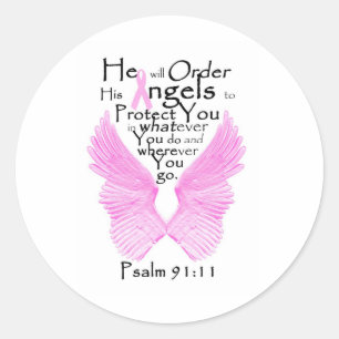 Sticker Rond Angel Wings