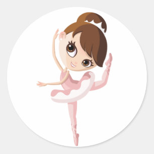Sticker Rond Angelina la ballerine