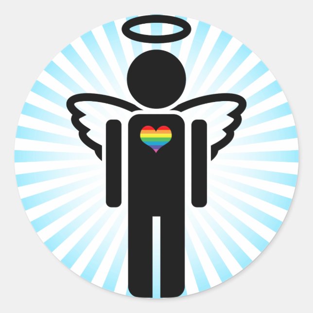 Sticker Rond angélique. (Devant)