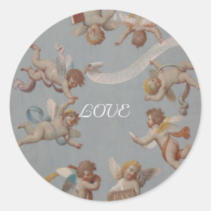 Sticker Rond Anges lunatiques de la Renaissance