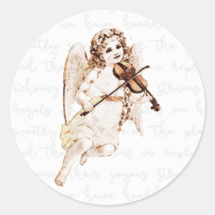Sticker Rond Anges Que Nous Avons Entendus À Noël