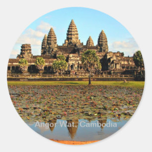 Sticker Rond Angkor Vat, Cambodge