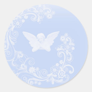 Sticker Rond Angle bleu