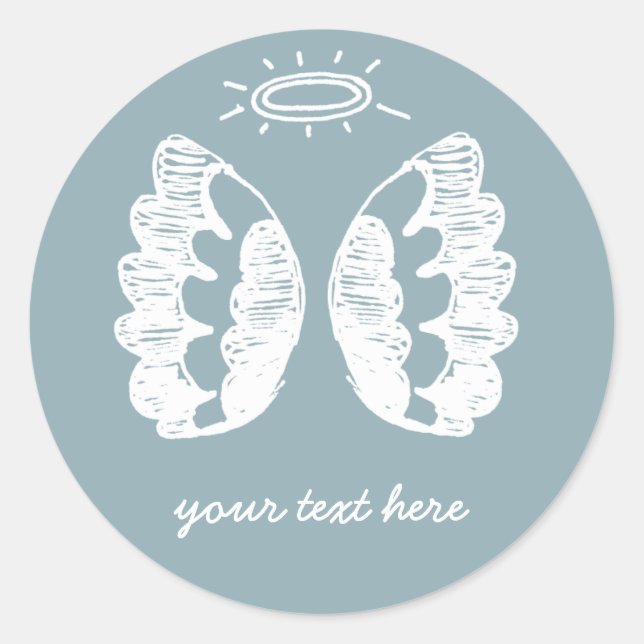 Sticker Rond Angle bleu (Devant)
