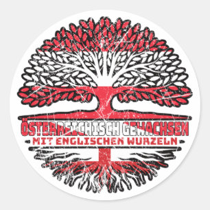 Sticker Rond Angleterre Autriche Arbre