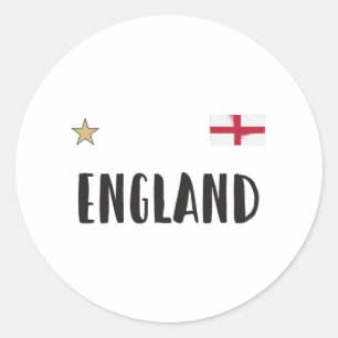 Sticker Rond Angleterre Fan Shirt Anglais Drapeau