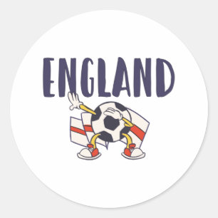 Sticker Rond Angleterre Fan Shirt Anglais Drapeau