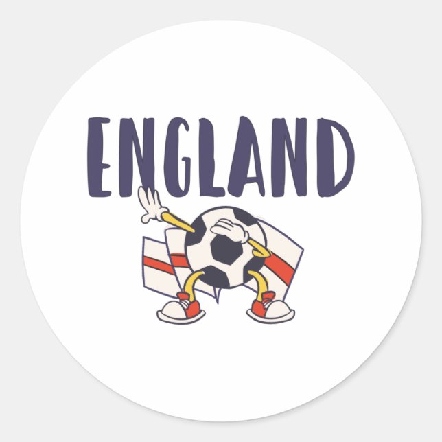 Sticker Rond Angleterre Fan Shirt Anglais Drapeau (Devant)