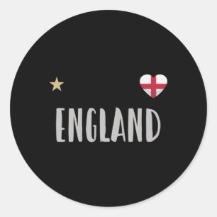 Sticker Rond Angleterre Fan Shirt Anglais Drapeau