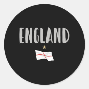 Sticker Rond Angleterre Fan Shirt Anglais Drapeau