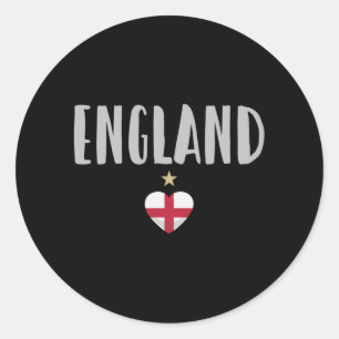 Sticker Rond Angleterre Fan Shirt Anglais Drapeau