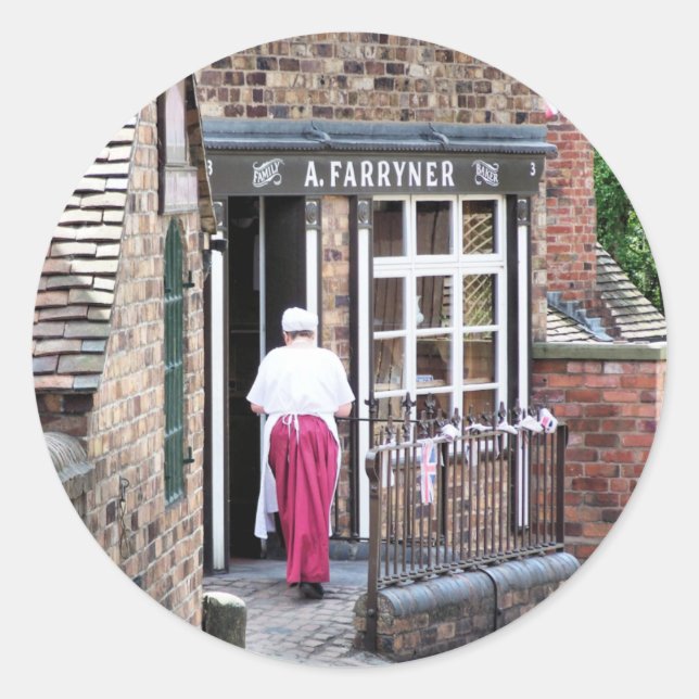 STICKER ROND ANGLETERRE VICTORIENNE (Devant)