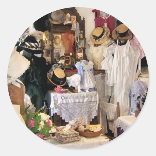 STICKER ROND ANGLETERRE VICTORIENNE (Devant)