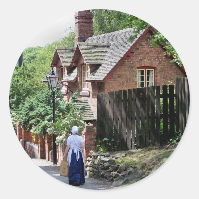 STICKER ROND ANGLETERRE VICTORIENNE (Devant)