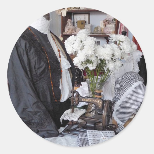 STICKER ROND ANGLETERRE VICTORIENNE (Devant)