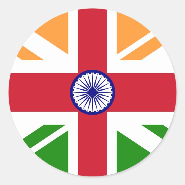 Sticker Rond Anglo Indian Indentity, Inde (Devant)