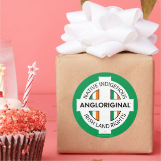 Sticker Rond Angloriginal™ Droits fonciers irlandais 3" Autocol