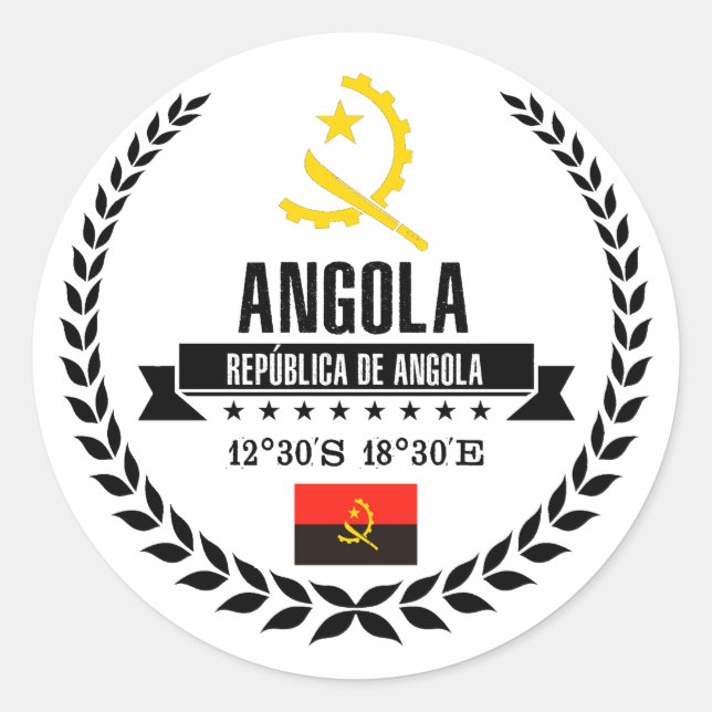 Sticker Rond Angola (Devant)