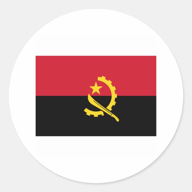 Sticker Rond Angola FLAG International (Devant)