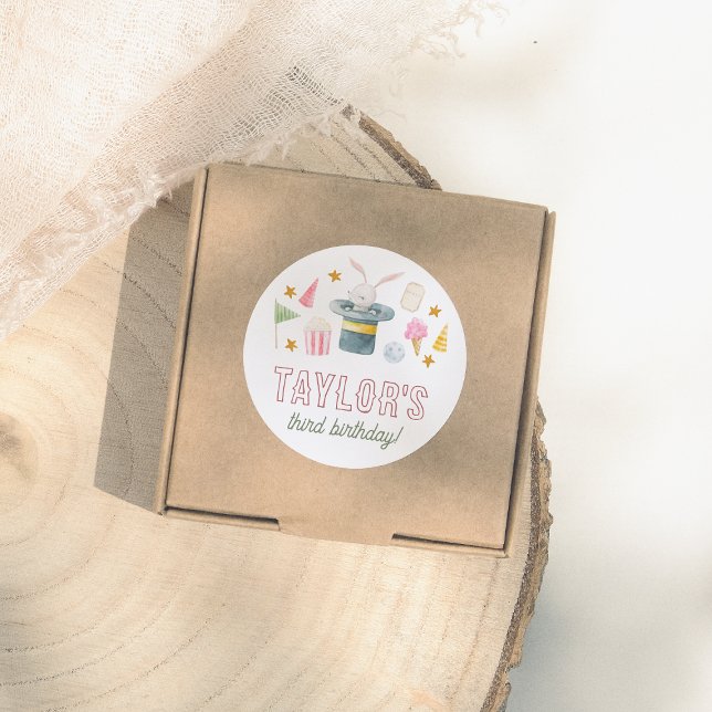 Sticker Rond Animal Circus | Carnaval d'aquarelle (Créateur téléchargé)