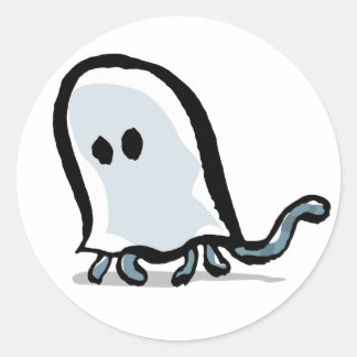 Sticker Rond animal fantôme