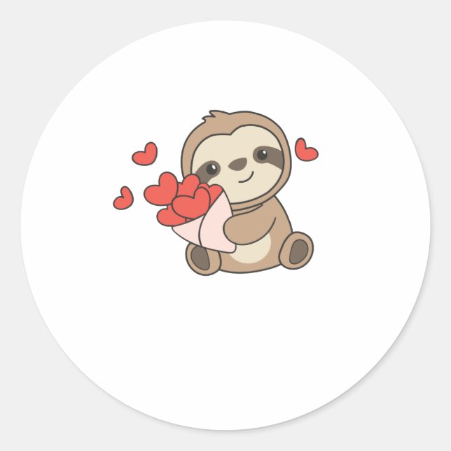 Sticker Rond Animal préféré de Sloth Cute (Devant)