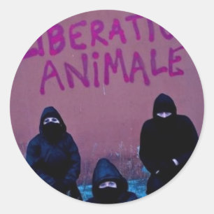Sticker Rond Animale de libération