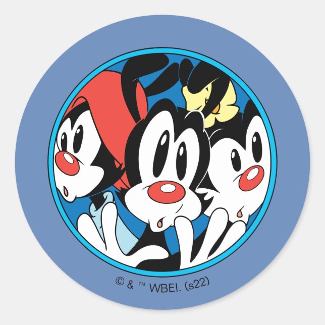 Sticker Rond Animaniacs | Warner Siblings Circle Graphic (Devant)