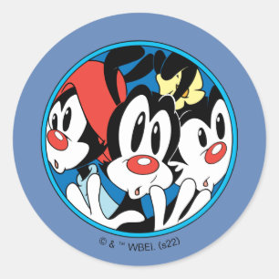 Sticker Rond Animaniacs   Warner Siblings Circle Graphic