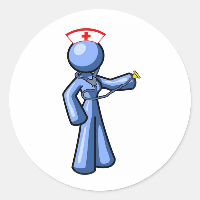 Sticker Rond Animation d'icône de soins infirmiers (Devant)