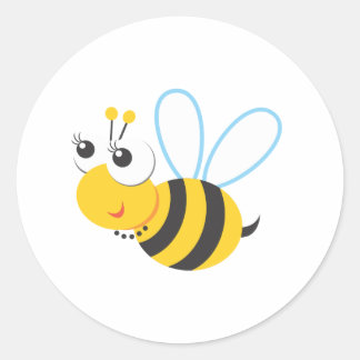 Sticker Rond Animaux - Abeille